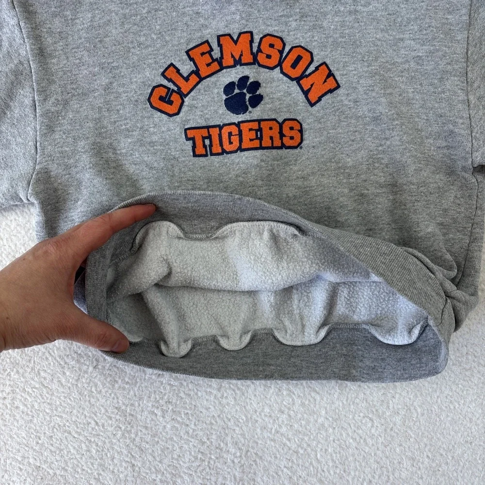 VINTAGE CLEMSON TIGERS Childrens Sweatshirt XL (6-7) Gray‎ Youth Boys Girls LS